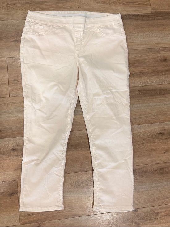 Denim&Co Denim - Denim & Co. White Pull-On Cropped Jeans - Women’s XL